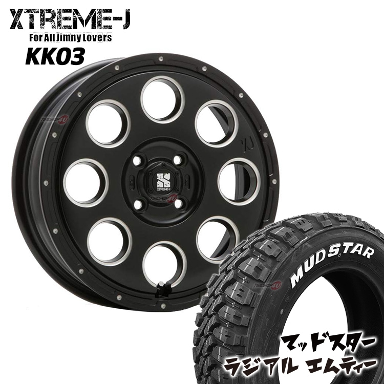 XTREME-J KK03 14x4.5J 4/100 ET45 サテンブラックミルド マッド